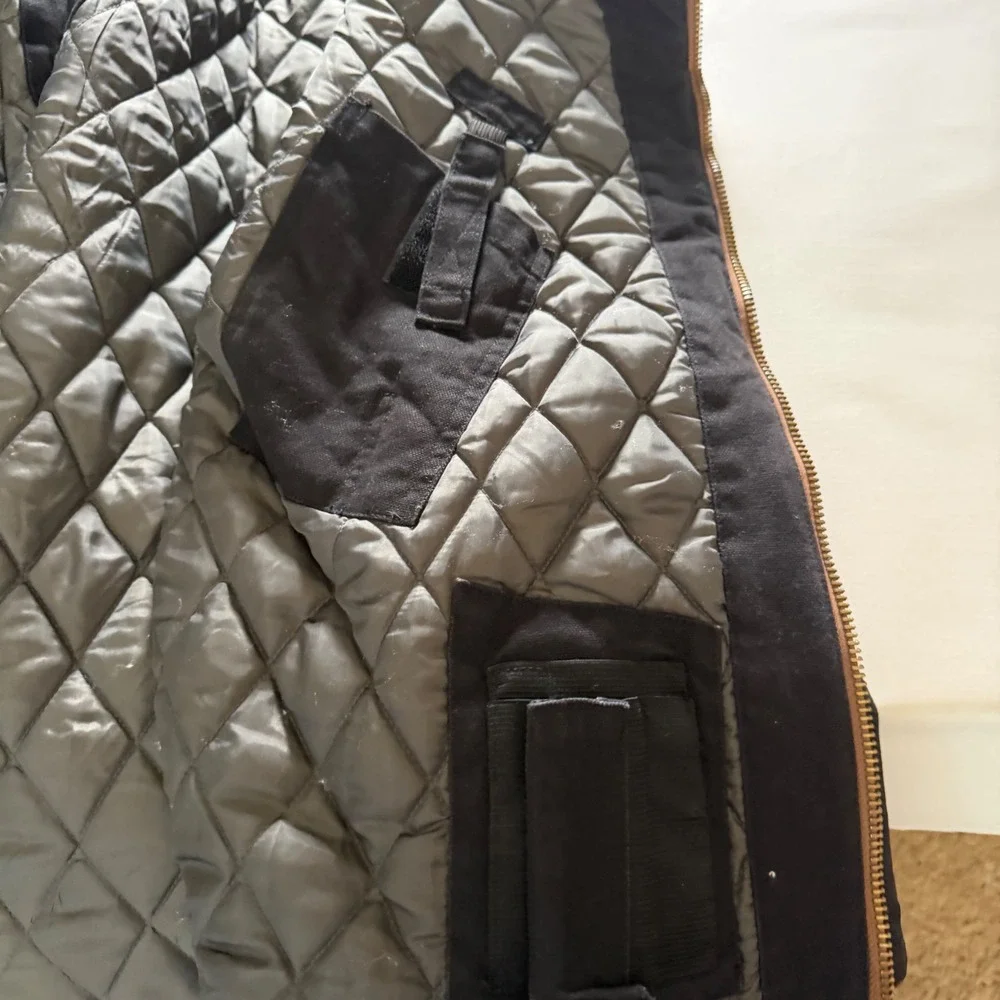 Venado Heavy Canvas Utility Work Vest Quilted Black Ranch Heritage XL, rugged